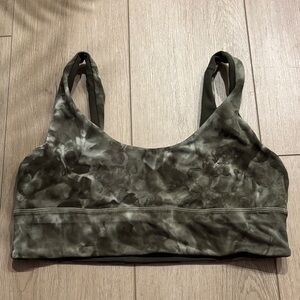 lululemon athletica Green Tie-Dye Sports Bra
